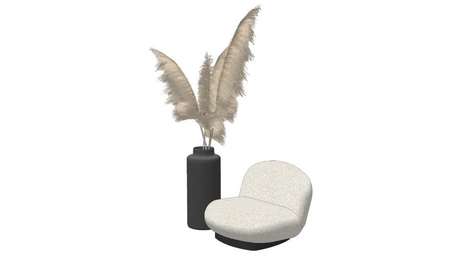 pampas grass, armchair gubi
