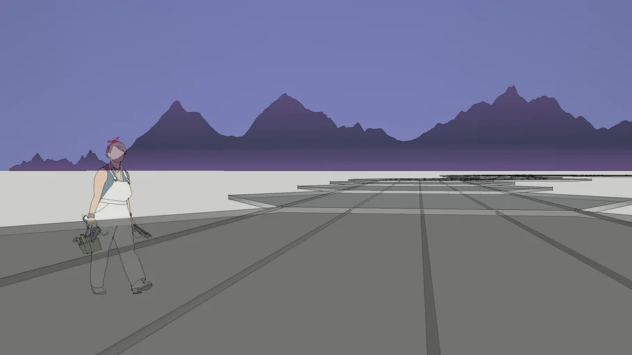 the start of an endless runner track