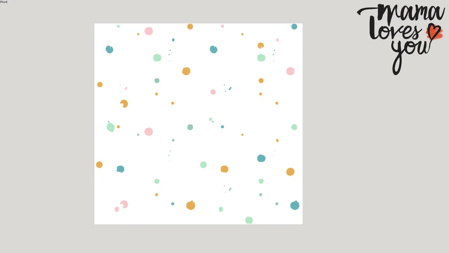 Papel de Parede Infantil Bolinhas Coloridas (azul, verde e mostarda)