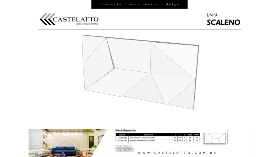revestimento castelatto, Scaleno