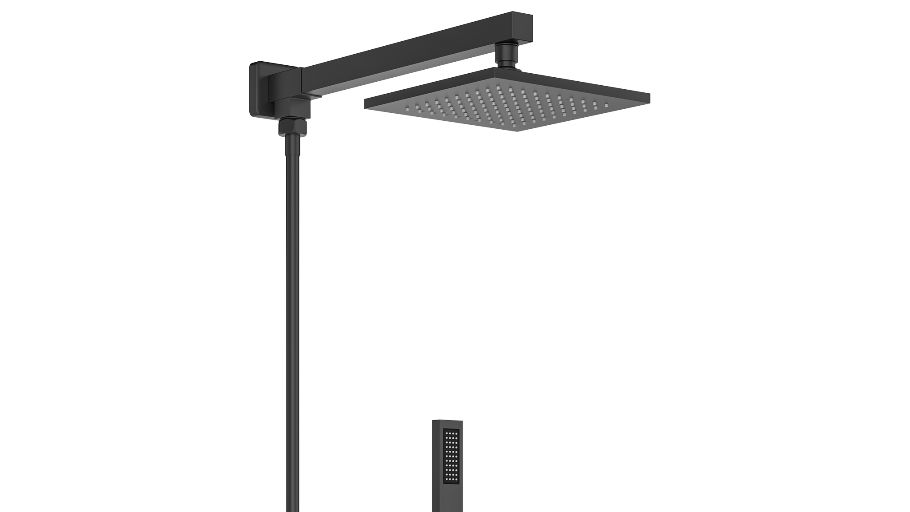 Chuveiro com Desviador Vercci Preto BRACCI | B09022B