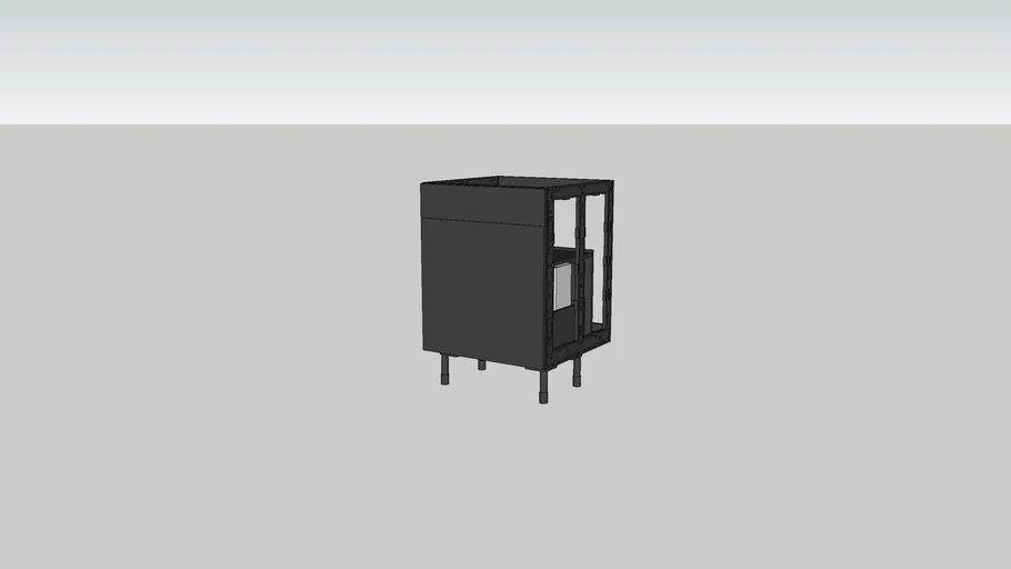 600x715mm kitchen drawer for waste unit and sink