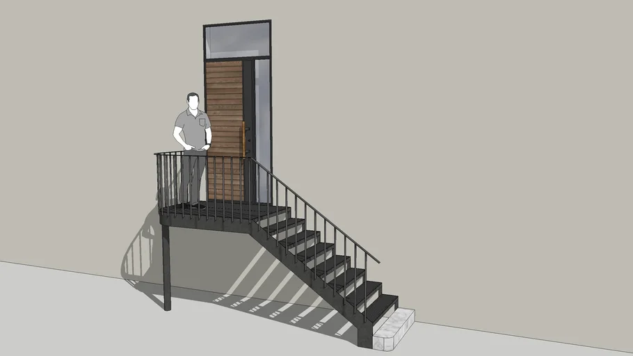 metal staircase (лестница)