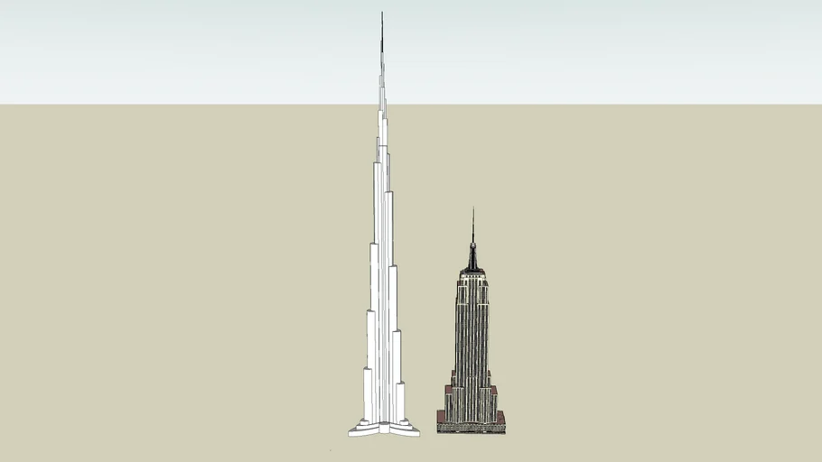 Burj Dubai vs. Empire State Building