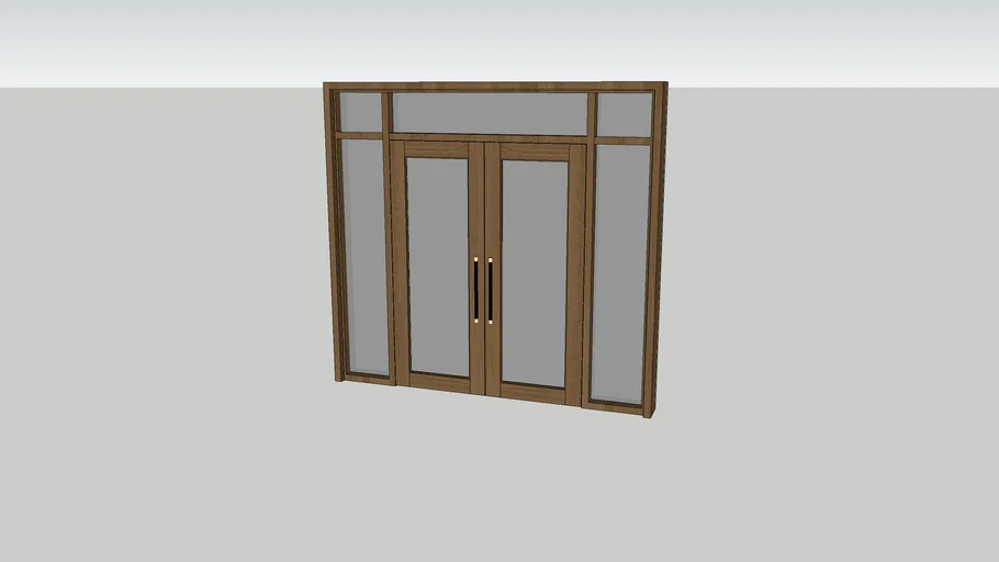 Cửa gỗ kính -wood and glass door