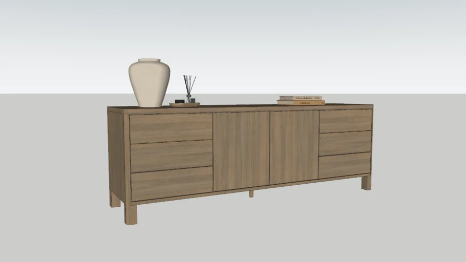 Zelina Oak Media Console 78 West Elm