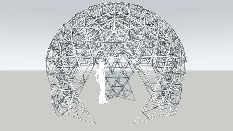 Geodesic dome structure study