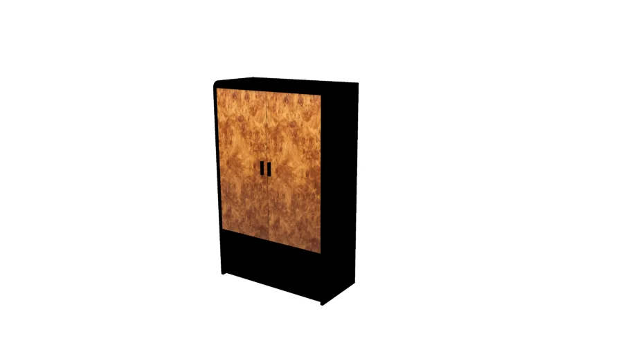 Vintage Burl Wood Armoire