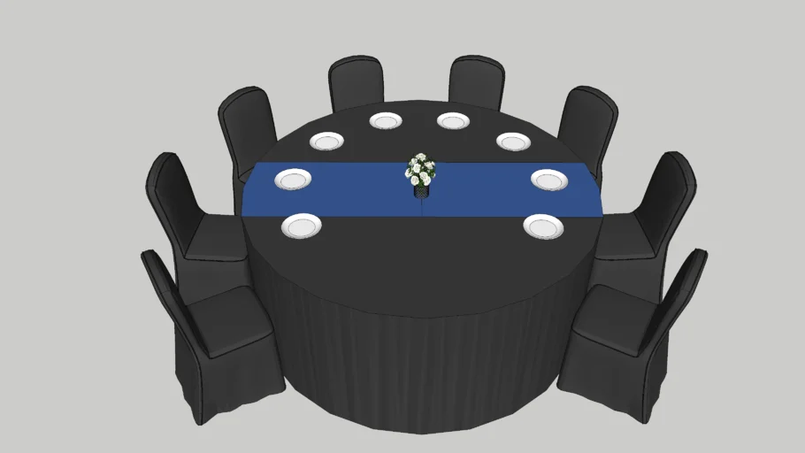 KRYG - Round Table 180cm (Black)