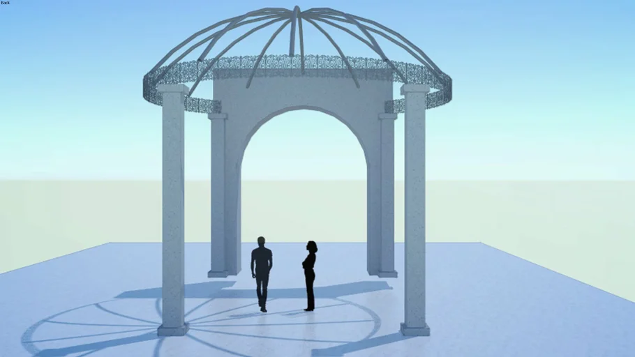 Wrought Iron Domed Pergola