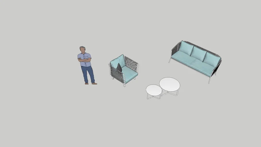 Scan Design Teal Muse Patio Set