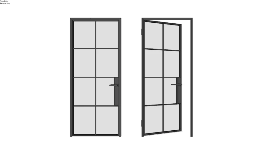 Georgian-style Heritage Industrial Glass and Steel Frame Door