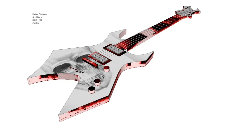 Skull Warlock Custom Guitar