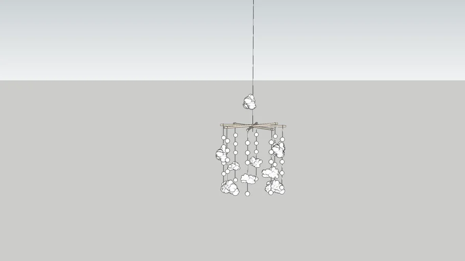 Cloud Pom Pom Baby Mobile