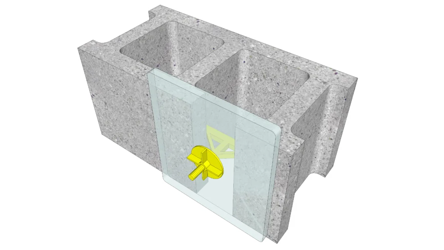 02.410.0114 Block Cleanout Detail Acrylic Grout Stop | 3D Warehouse