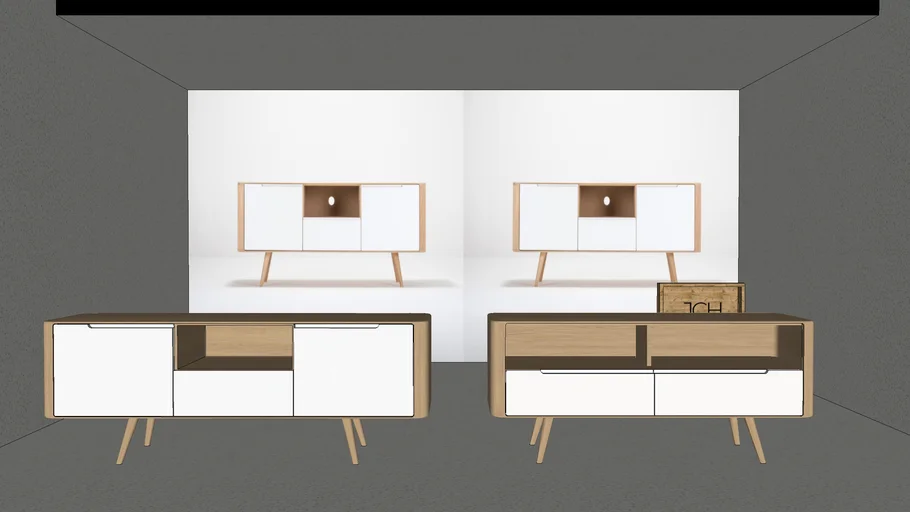 Mueble TV / aparador de roble