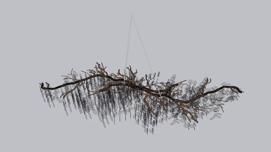 Gold Branch Chandelier/Lustre