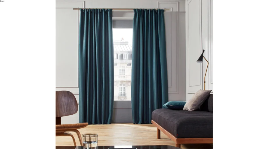 Pencil pleat curtain COCONUT by Madura Green / 79€ - 209€ TTC