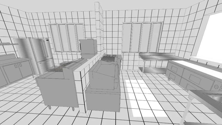 COCINA INDUSTRIAL 3D
