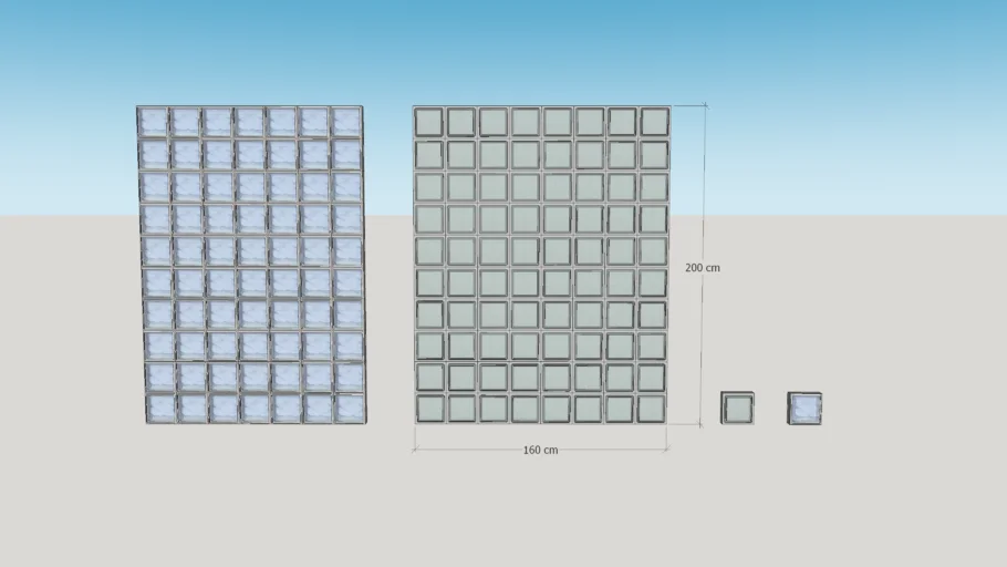 Wall with glass blocks