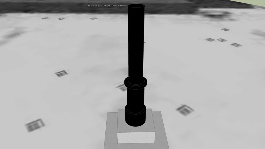 Farola en el centro de la Plaza del Ayuntamiento de Ponferrada (sin terminar)