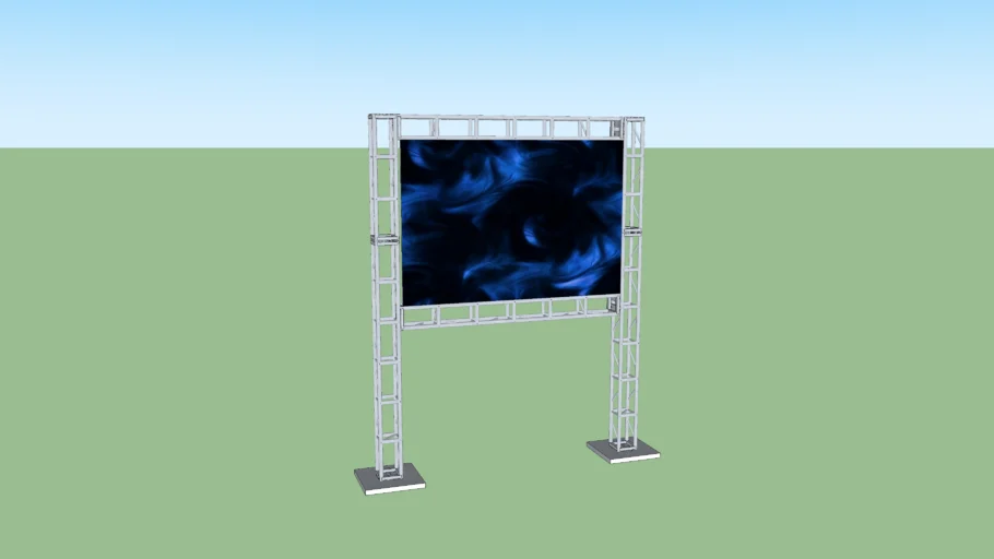 Truss projection screen/set design piece