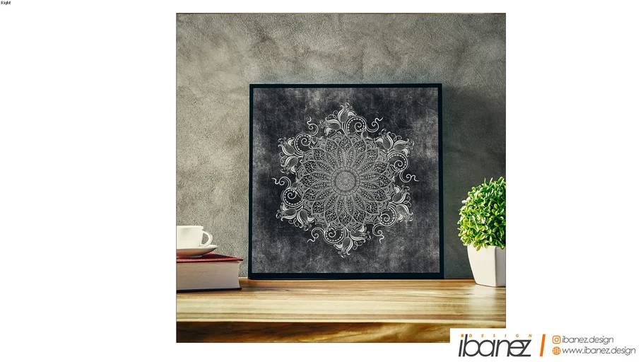 Canvas - Mandala coal