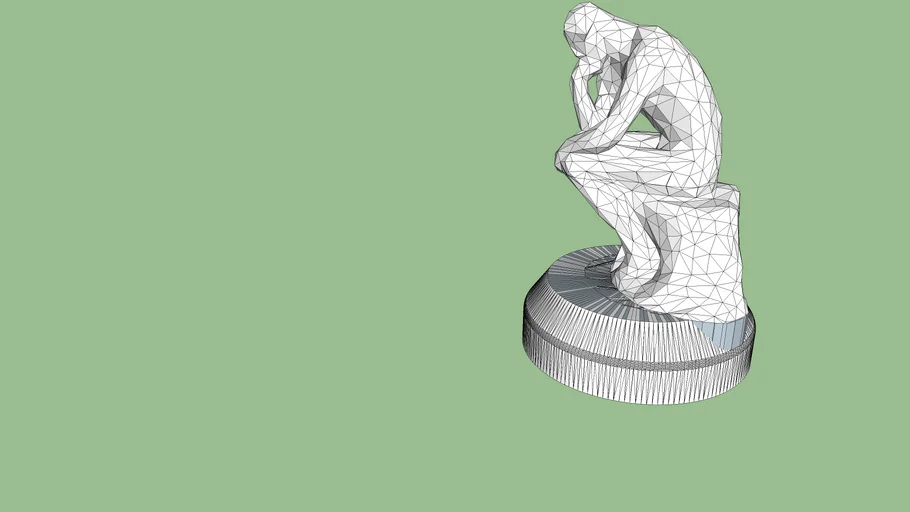 Rodin Thinker Cubist | 3D Warehouse