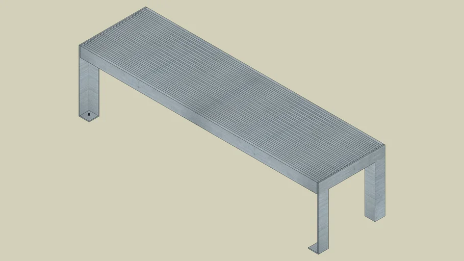 A16 40 4 80 bench without backrest for a table  165/46 completely galvanized