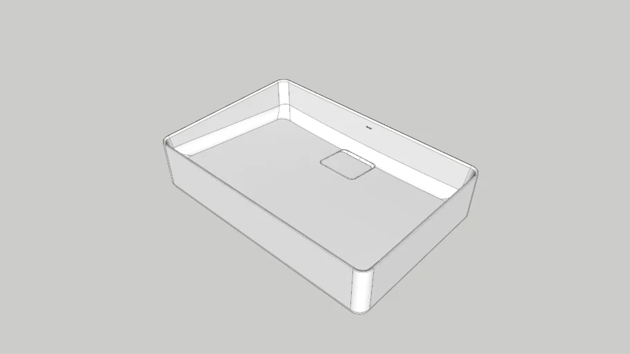 DOCOL - Cuba de apoio retangular DocolFlow 600x400x125 mm  - Cód. 12021182026