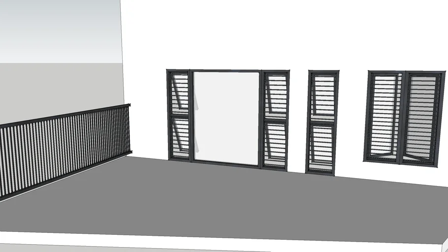 window with stainless steel railing 