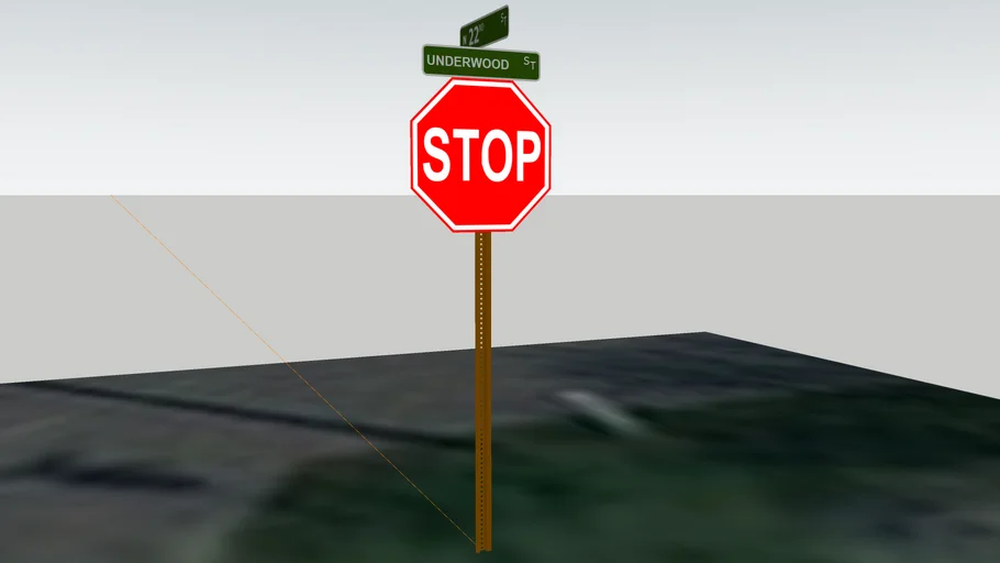 Stop Sign / Street Name Sign | 3D Warehouse