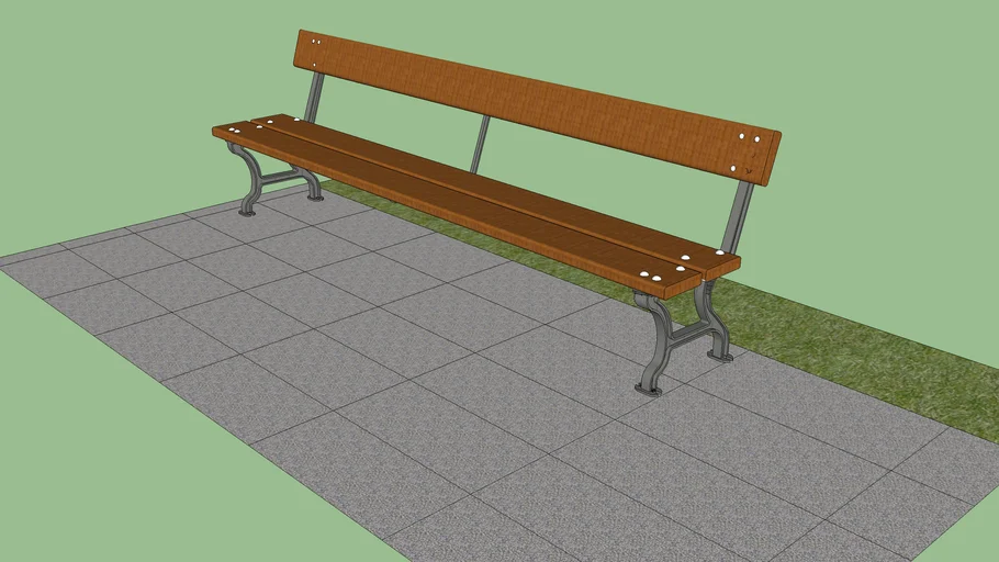 Urban bench located near the coast