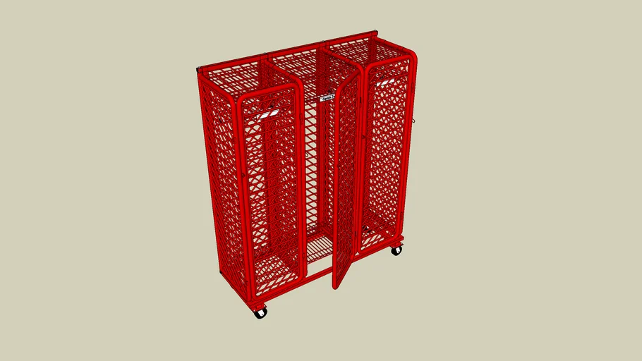 Mobile Ready Rack with Security Option | 3D Warehouse