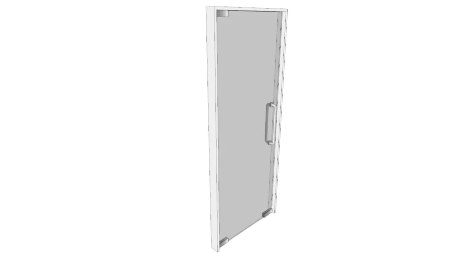 Glass Door with Aluminum Frame 1000mm wide