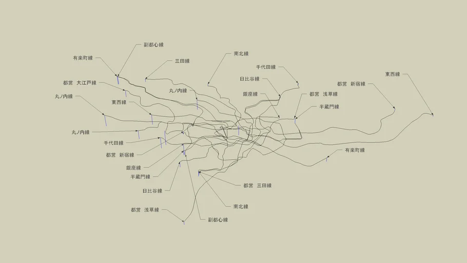 東京地下鉄立体マップ　（データ版）