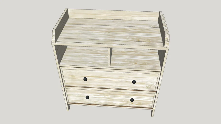 Rustic White Changing Table