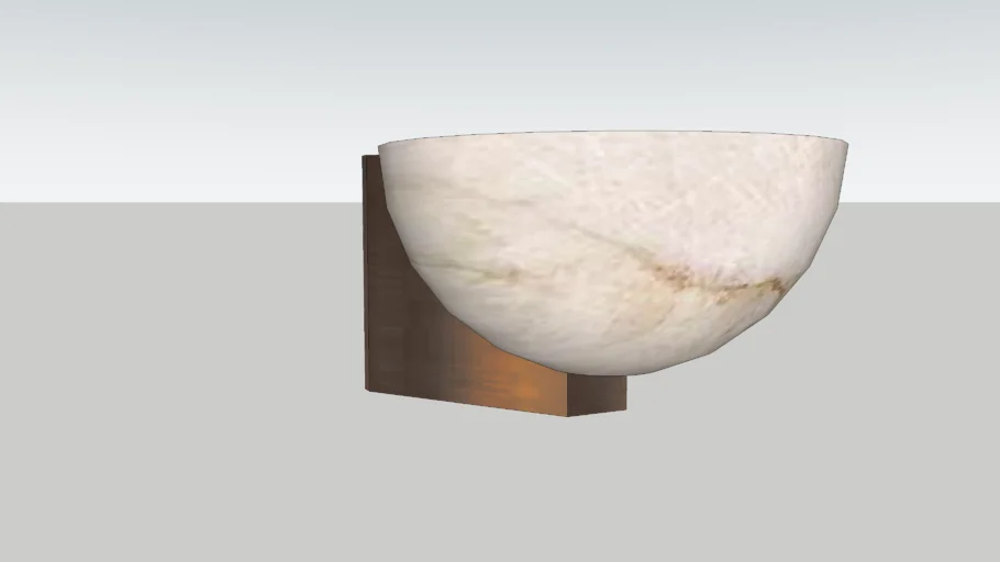 Ando Brass Alabaster Sconce