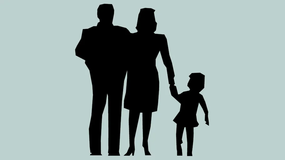 silhouette 2d siluet family man women kid cekirdek aile adam kadin cocuk