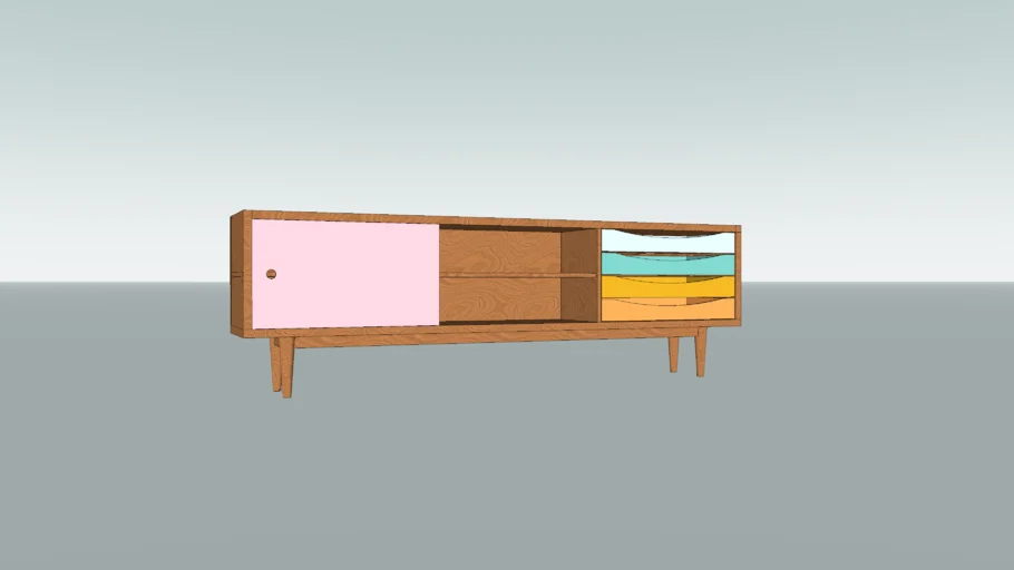 Mid-Century Modern Console Table