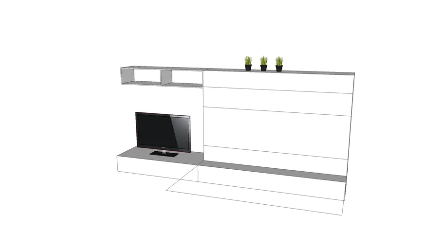 ERB,IQ 128 opklapbed met tv meubel