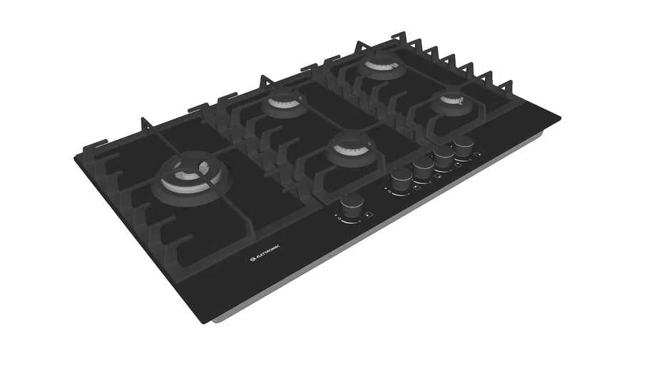 Cooktop Elettromec Vetro Vidro Preto 90cm Bivolt