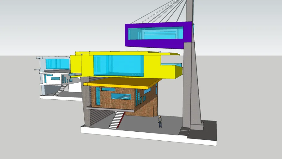 Cantilever 3 story Villa
