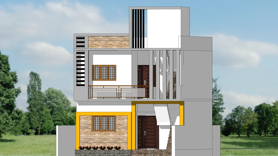 20 feet wide modern house