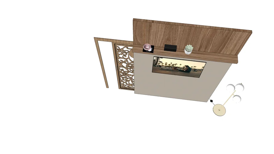 Painel de TV com porta de correr para Closet