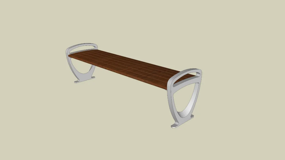 Forms+Surfaces® Trio™ Bench, 6 foot, backless, FSC 100% Ipé hardwood slats