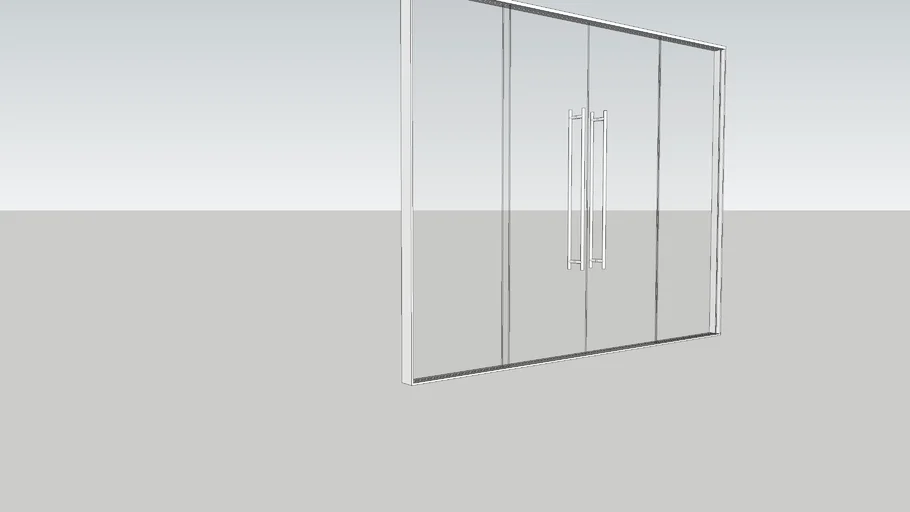 2100_700glass folding door