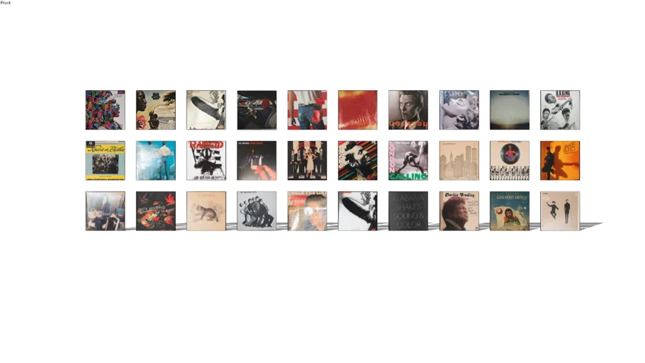 Vinyl records covers