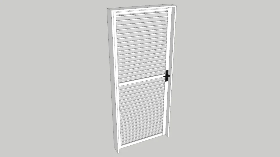 Porta de Aluminio com Veneziana 77cm