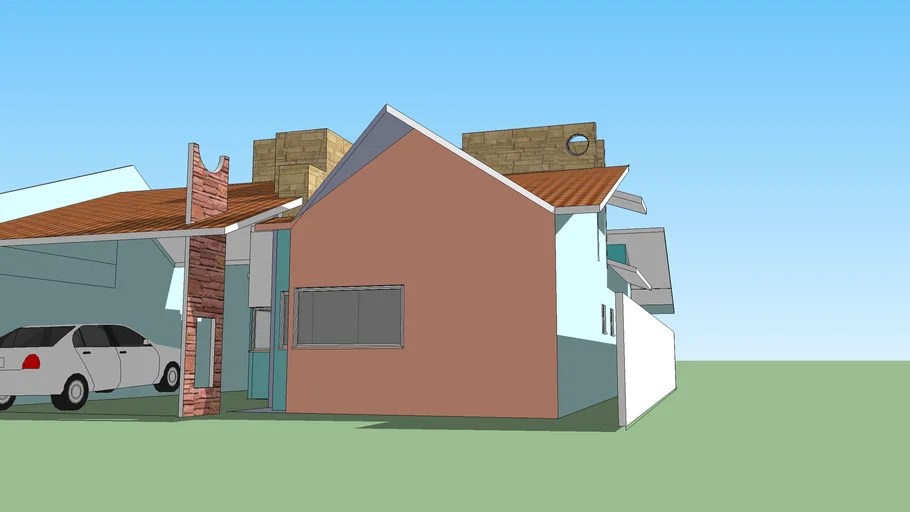 Casa 2 quartos e espaço gourmet, garagem.